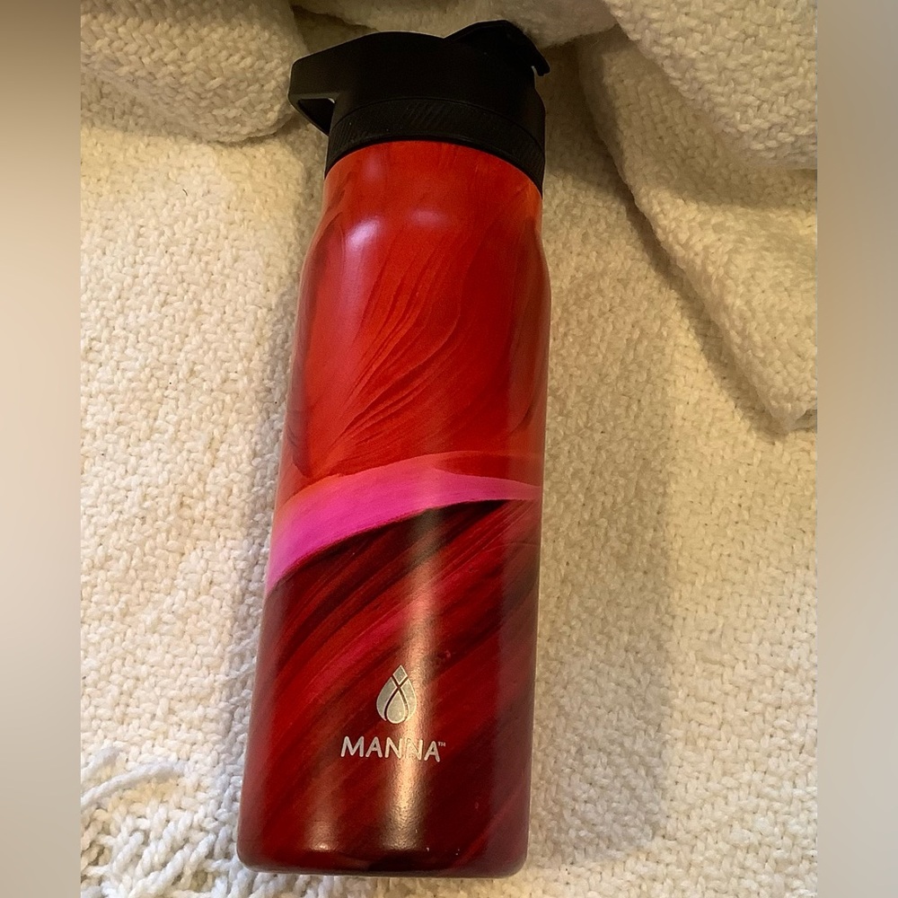 Manna Red Pink Dipped Stainless Water Bottle